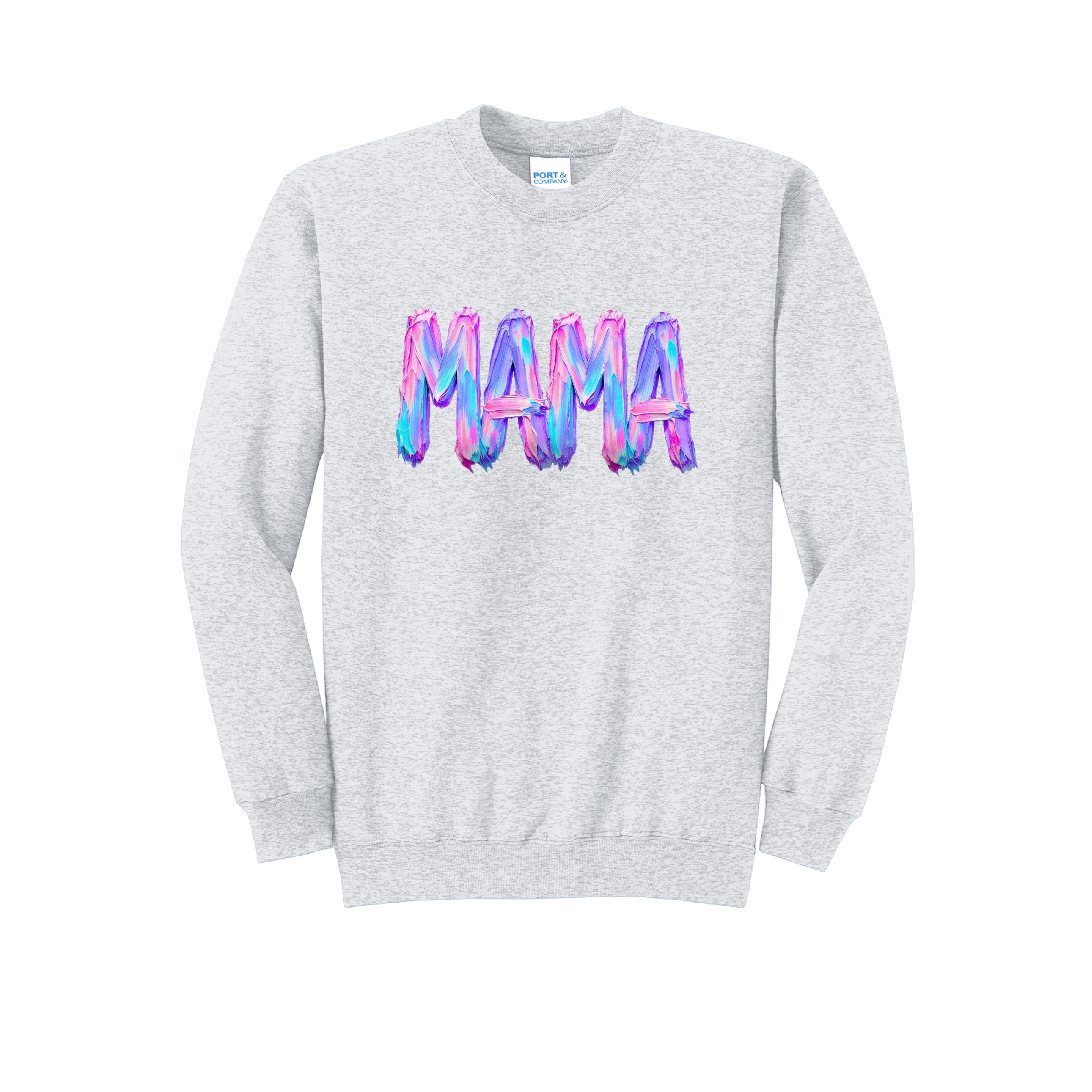 MAMA fluorescent- Port & Co™ Core Fleece Pullover Crew Neck Sweatshirt (Copy) (Copy)