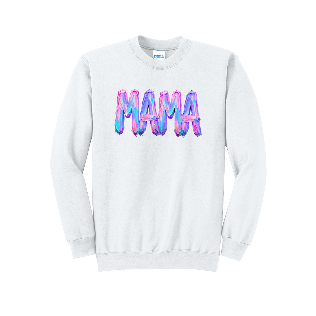 MAMA fluorescent- Port & Co™ Core Fleece Pullover Crew Neck Sweatshirt (Copy) (Copy)