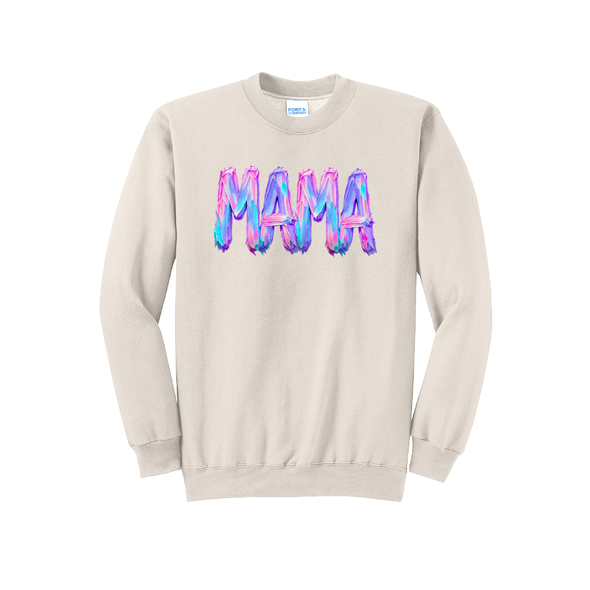 MAMA fluorescent- Port & Co™ Core Fleece Pullover Crew Neck Sweatshirt (Copy) (Copy)