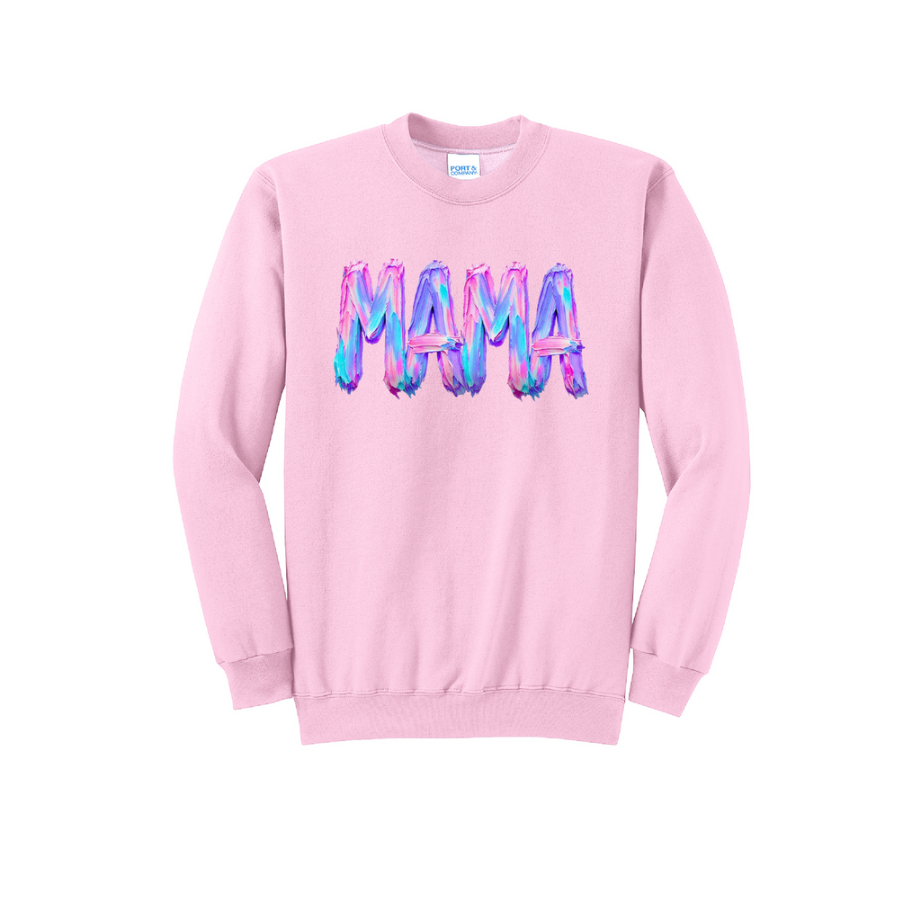 MAMA fluorescent- Port & Co™ Core Fleece Pullover Crew Neck Sweatshirt (Copy) (Copy)
