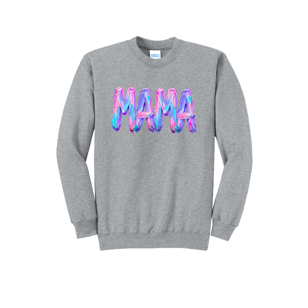 MAMA fluorescent- Port & Co™ Core Fleece Pullover Crew Neck Sweatshirt (Copy) (Copy)