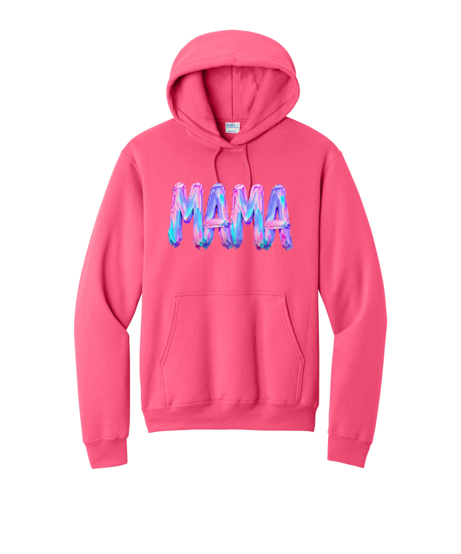 MAMA NEON - Port & Co™ Core Fleece Pullover HOODED Sweatshirt