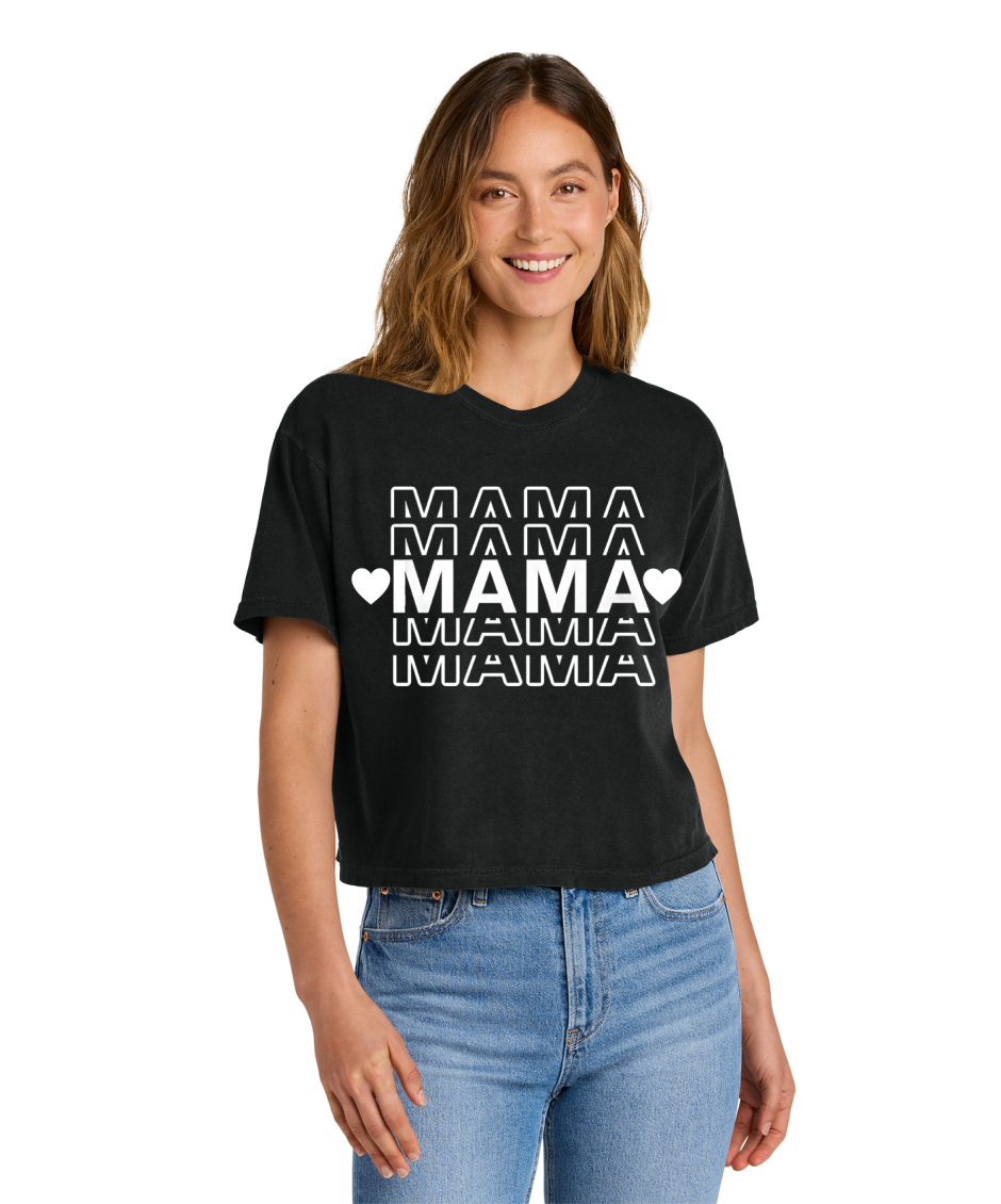 MAMA STACKED -Comfort Colors® Women’s Heavyweight Boxy Tee