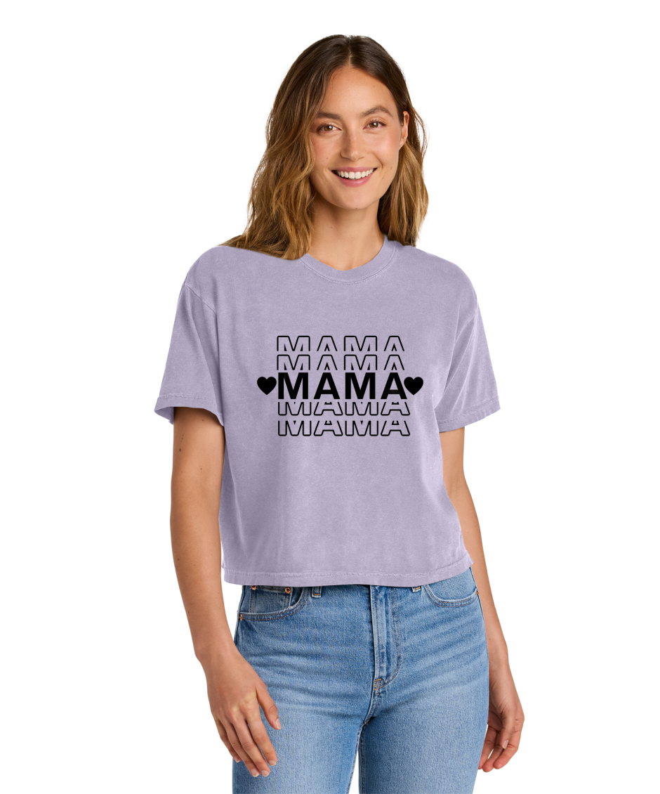 MAMA STACKED -Comfort Colors® Women’s Heavyweight Boxy Tee