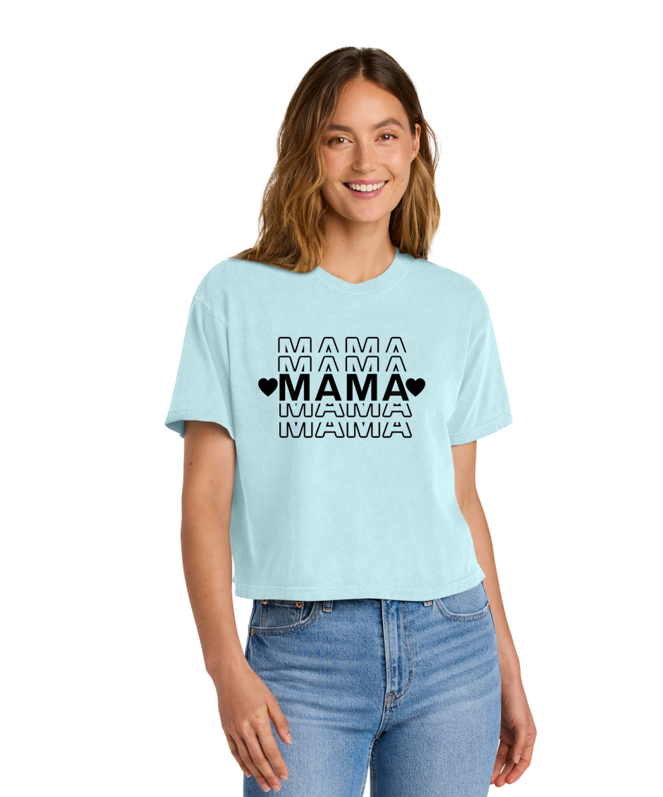 MAMA STACKED -Comfort Colors® Women’s Heavyweight Boxy Tee