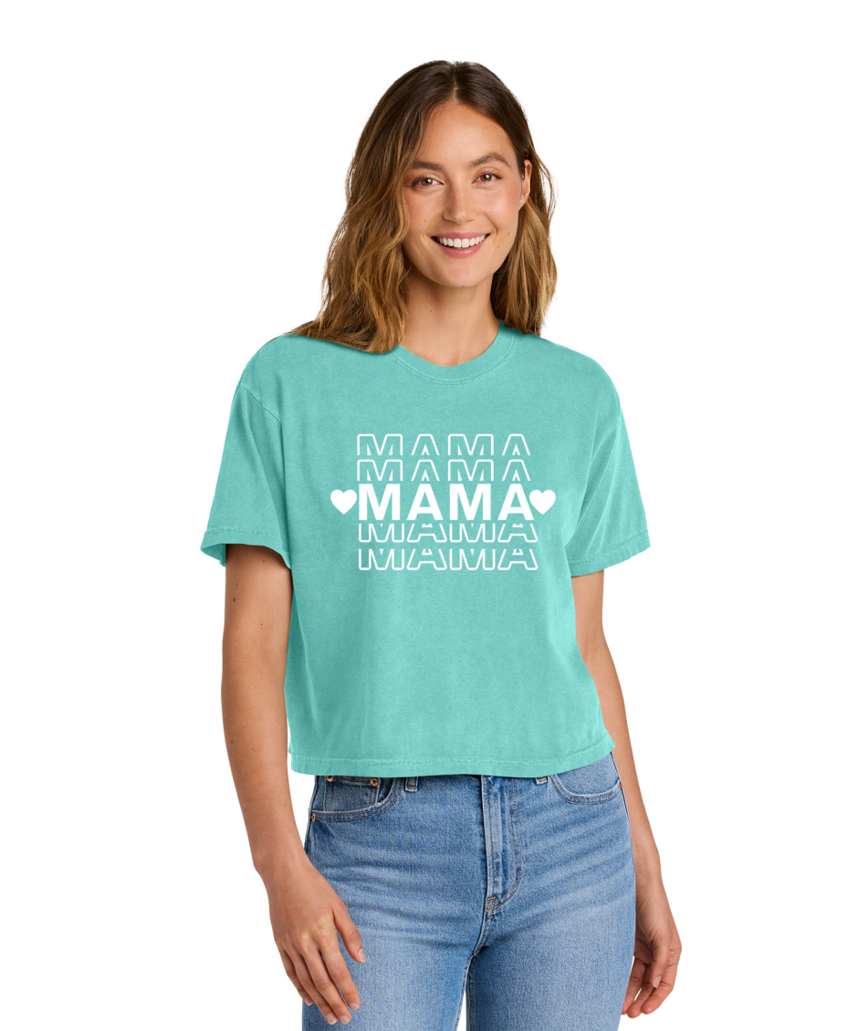 MAMA STACKED -Comfort Colors® Women’s Heavyweight Boxy Tee