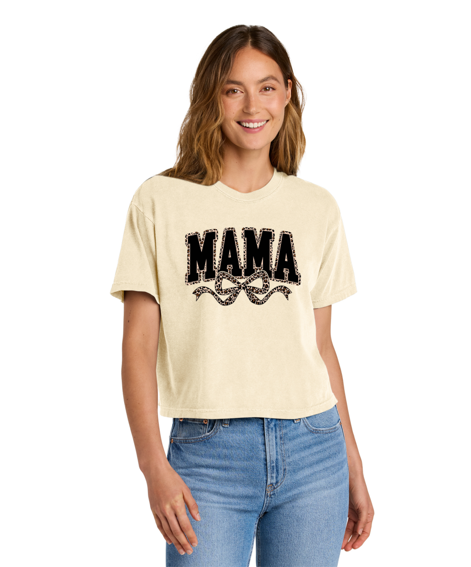 MAMA LEOPARD - Comfort Colors® Women’s Heavyweight Boxy Tee