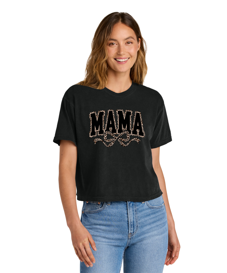 MAMA LEOPARD - Comfort Colors® Women’s Heavyweight Boxy Tee