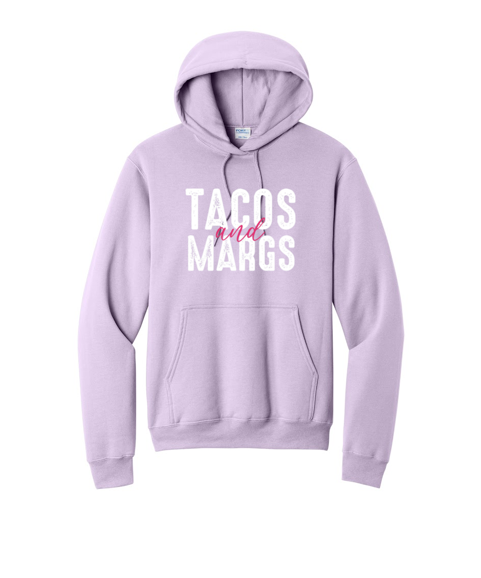 TACOS AND MARGS - Port & Co™ Core Fleece Pullover HOODED Sweatshirt (Copy)