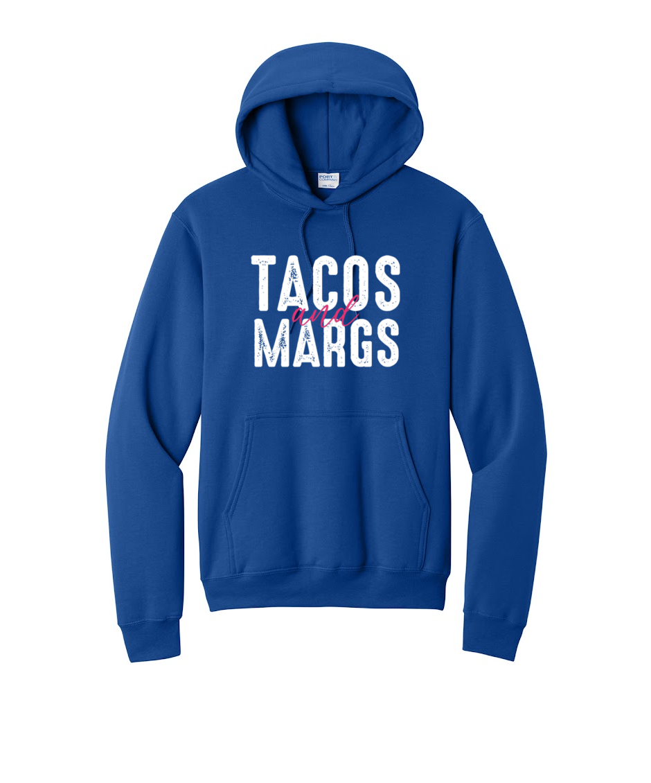 TACOS AND MARGS - Port & Co™ Core Fleece Pullover HOODED Sweatshirt (Copy)