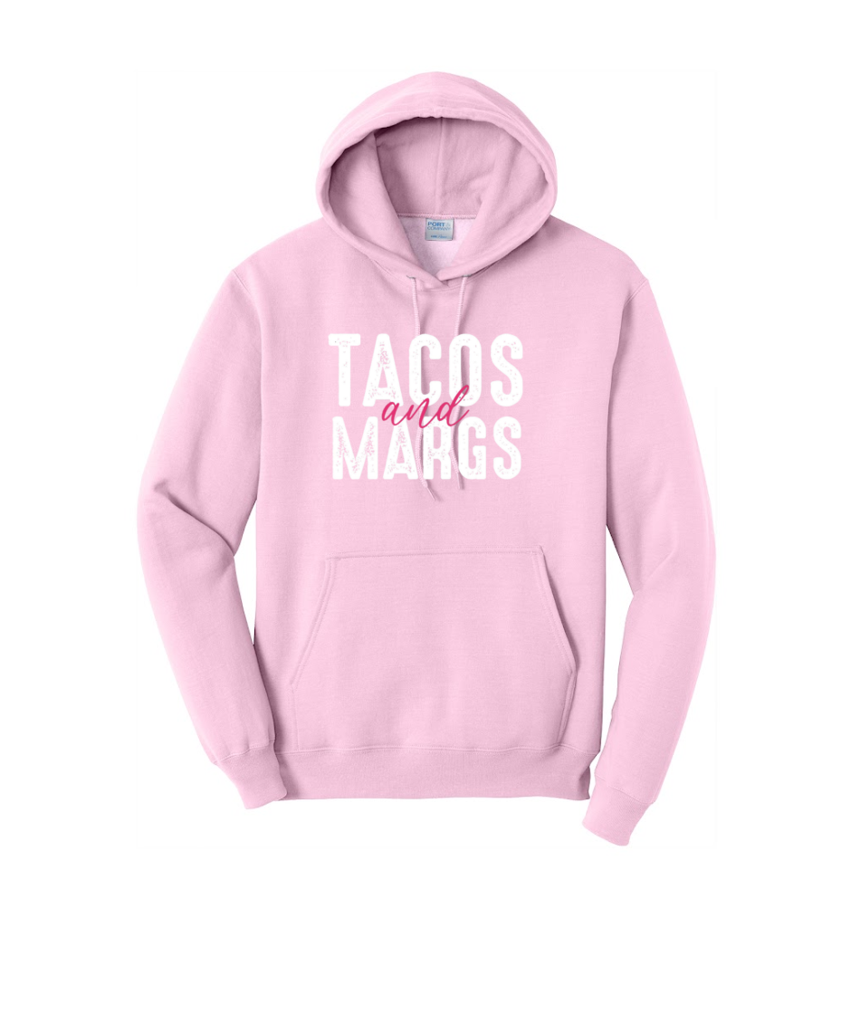 TACOS AND MARGS - Port & Co™ Core Fleece Pullover HOODED Sweatshirt (Copy)