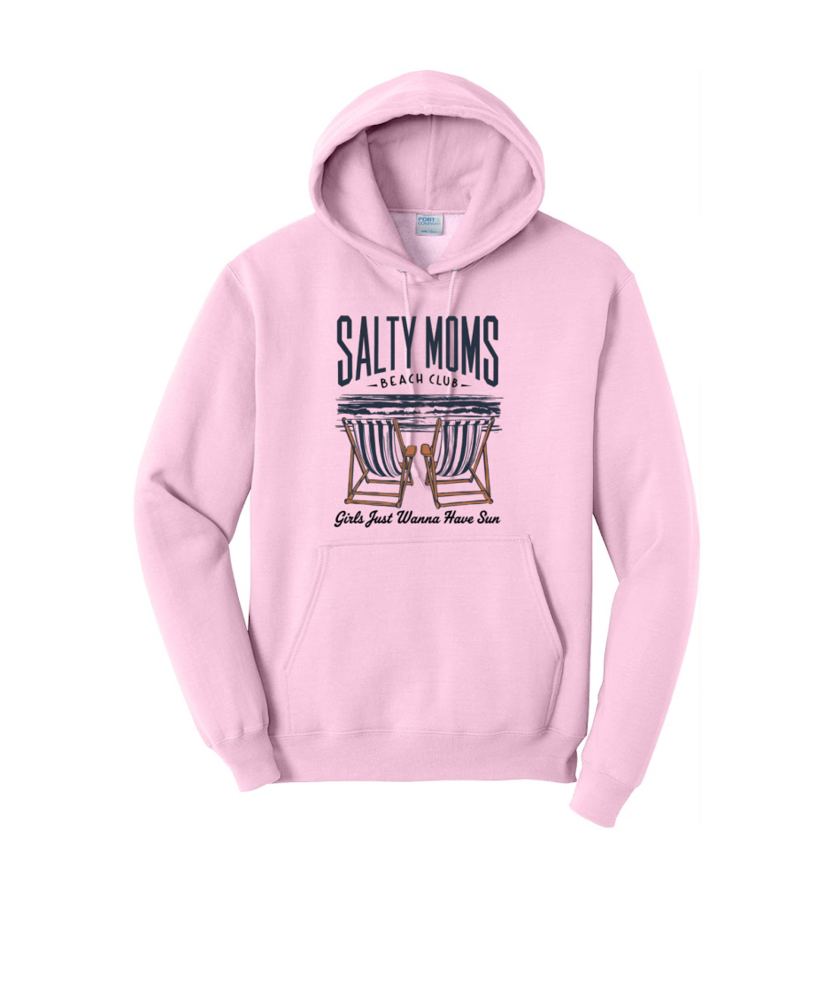 SALTY MOMS - Port & Co™ Core Fleece Pullover HOODED Sweatshirt