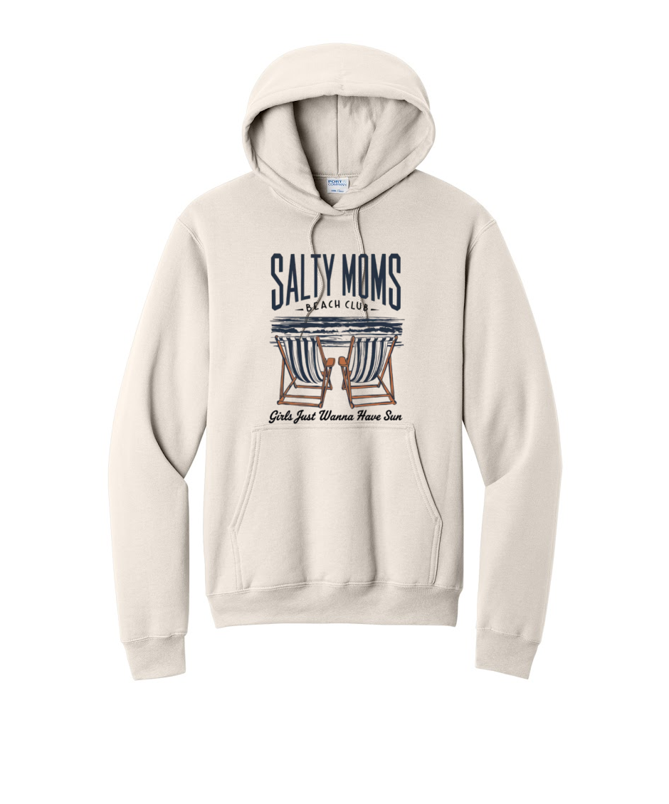 SALTY MOMS - Port & Co™ Core Fleece Pullover HOODED Sweatshirt
