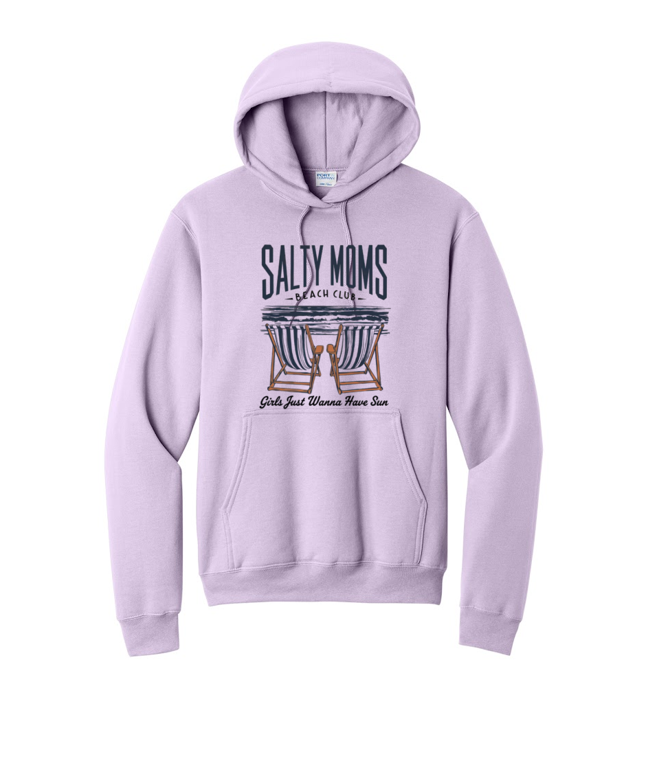 SALTY MOMS - Port & Co™ Core Fleece Pullover HOODED Sweatshirt