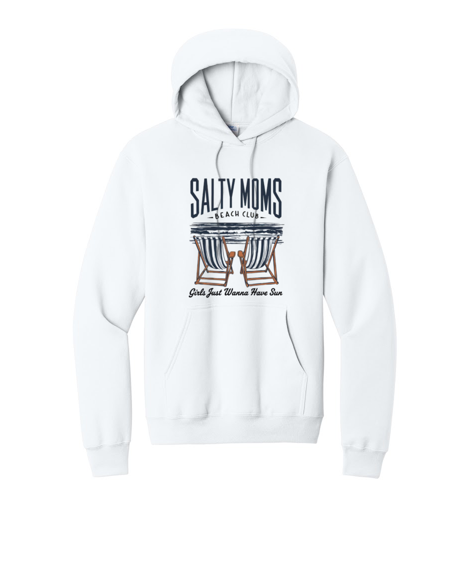 SALTY MOMS - Port & Co™ Core Fleece Pullover HOODED Sweatshirt