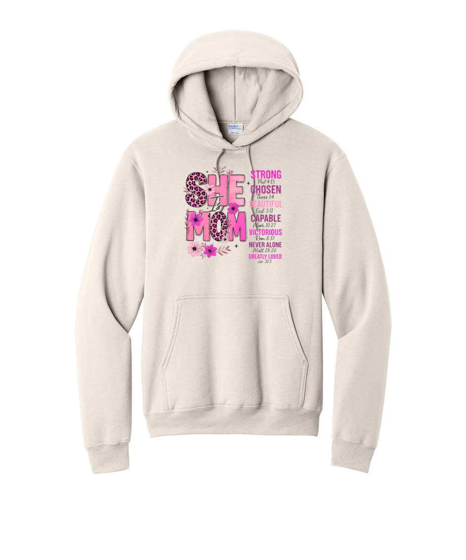 SHE MOM - Port & Co™ Core Fleece Pullover HOODED Sweatshirt (Copy)