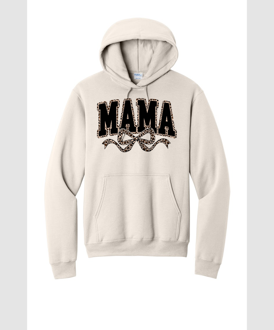 MAMA LEOPARD - Port & Co™ Core Fleece Pullover HOODED Sweatshirt