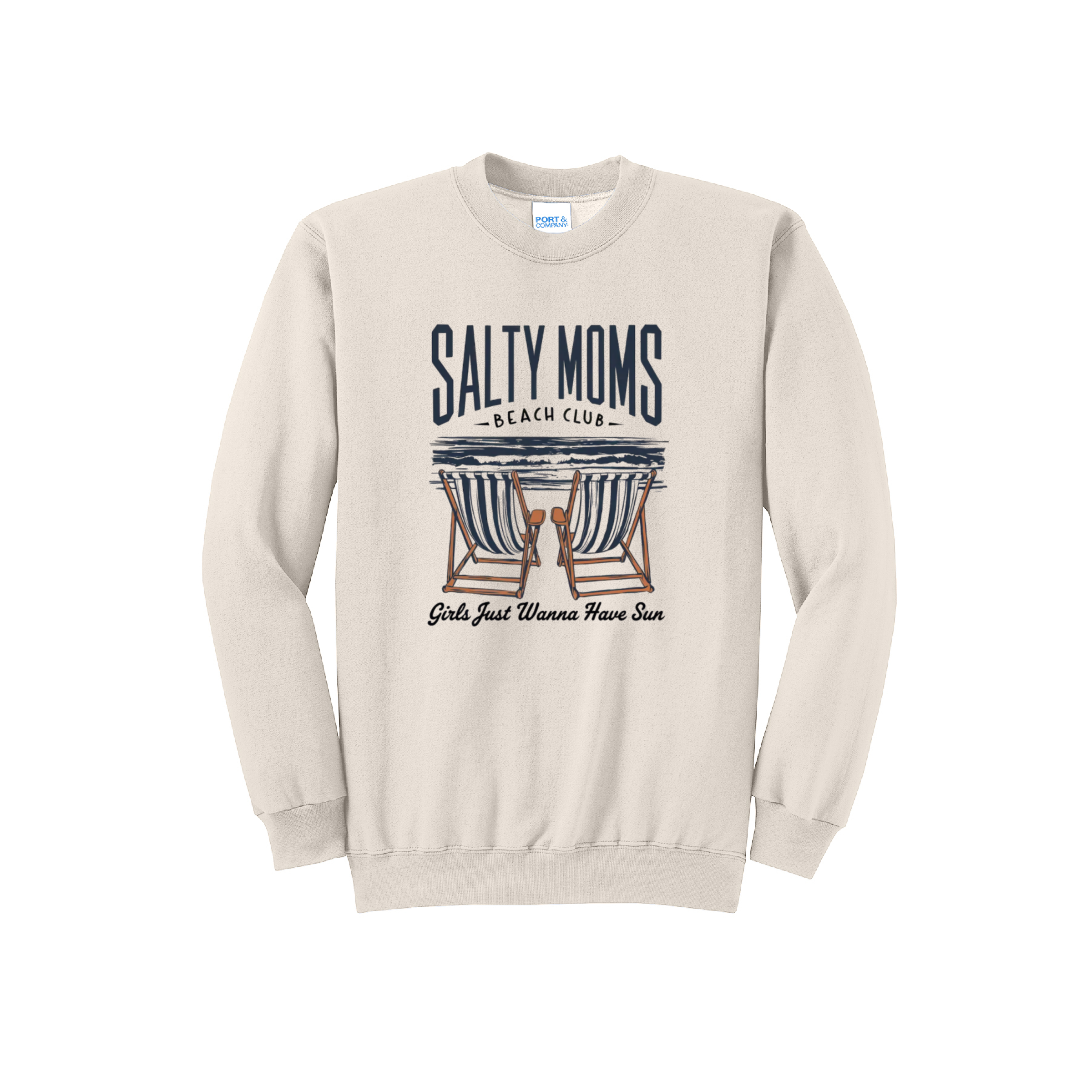 SALTY MOMS - Port & Co™ Core Fleece Pullover Crew Neck Sweatshirt (Copy) (Copy)