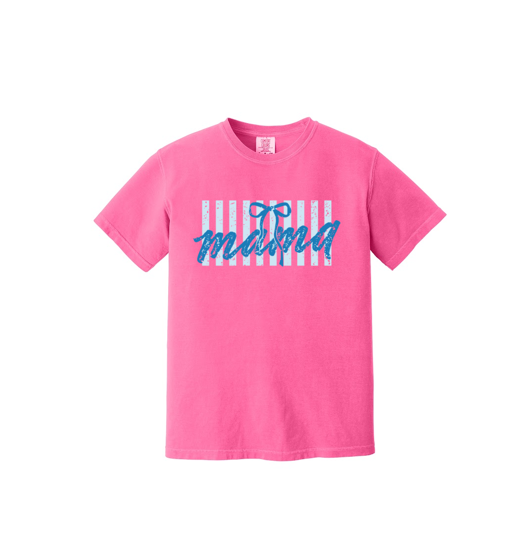 MAMA BLUE STRIPES - Comfort Colors® Heavyweight Ring Spun Tee 1717 (Copy)