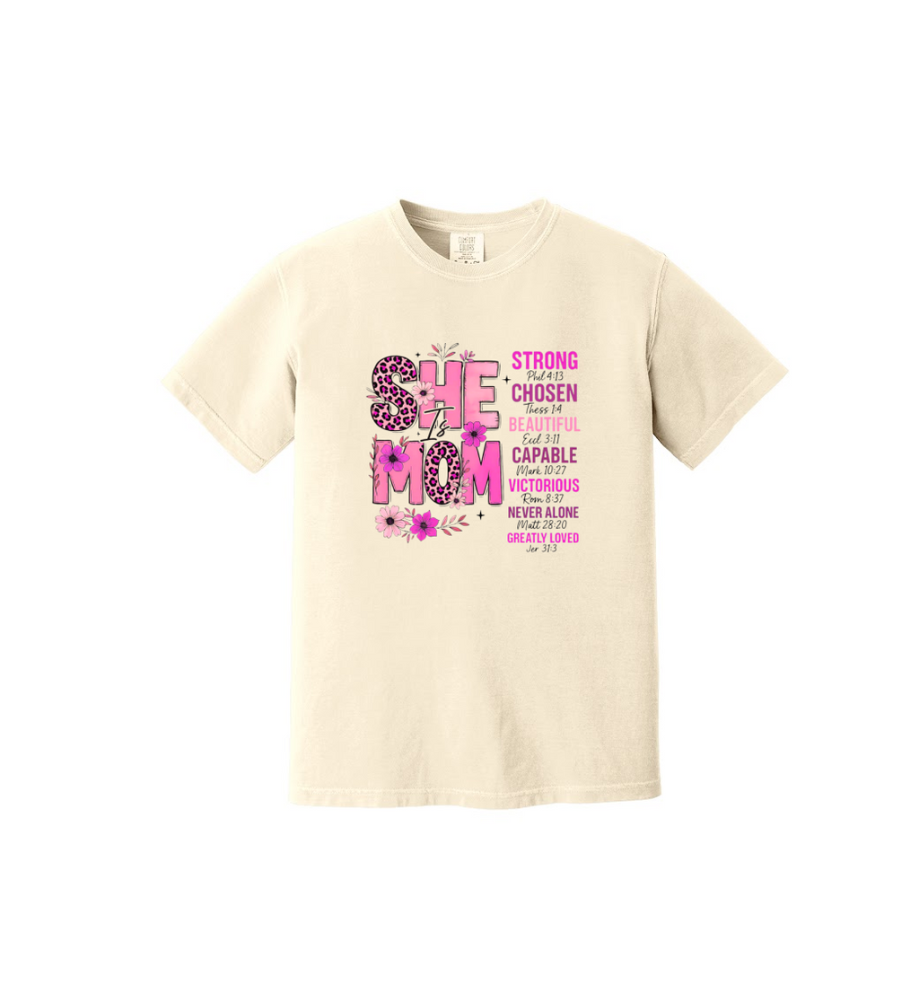 SHE MOM - Comfort Colors® Heavyweight Ring Spun Tee 1717