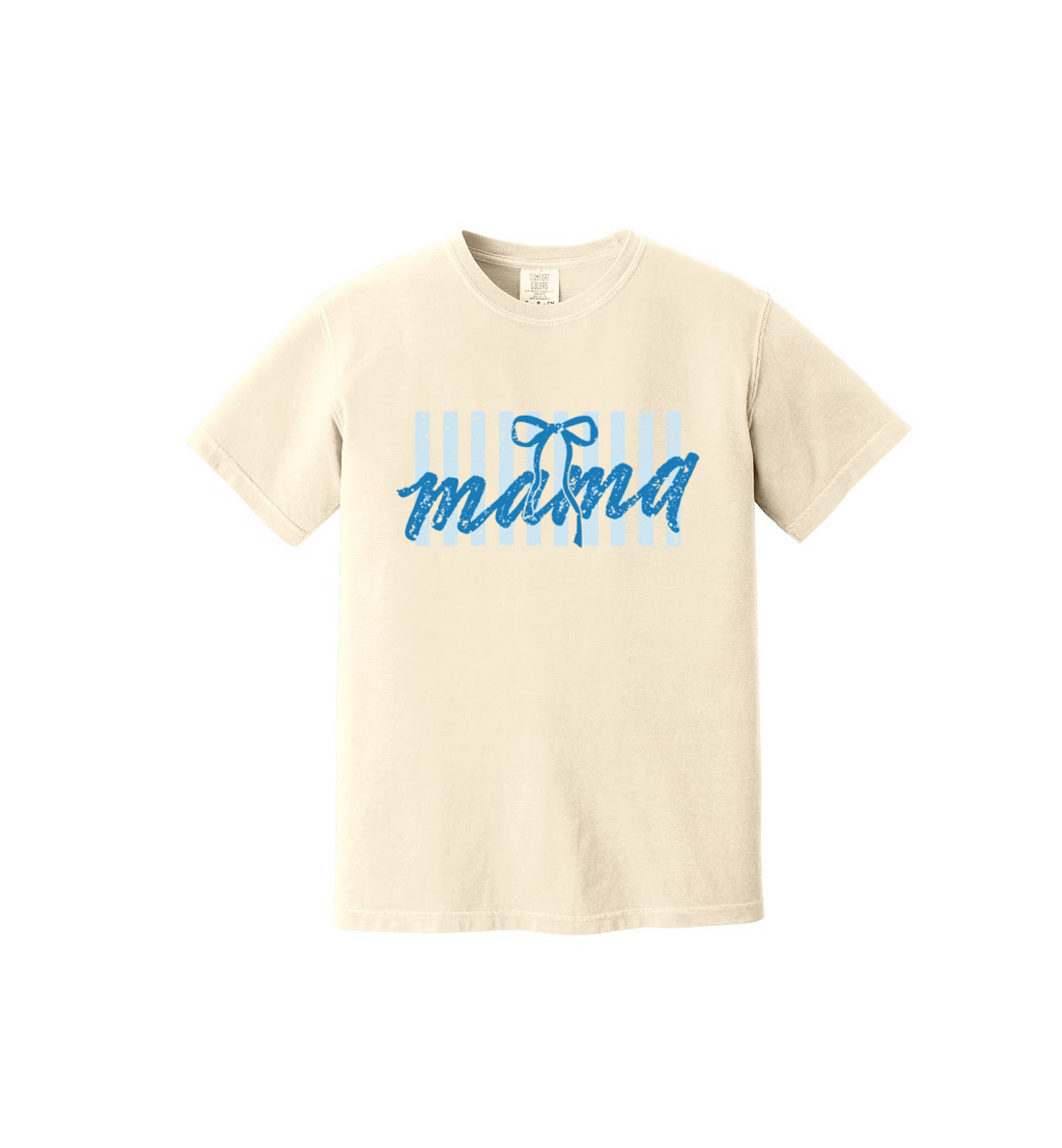 MAMA BLUE STRIPES - Comfort Colors® Heavyweight Ring Spun Tee 1717 (Copy)