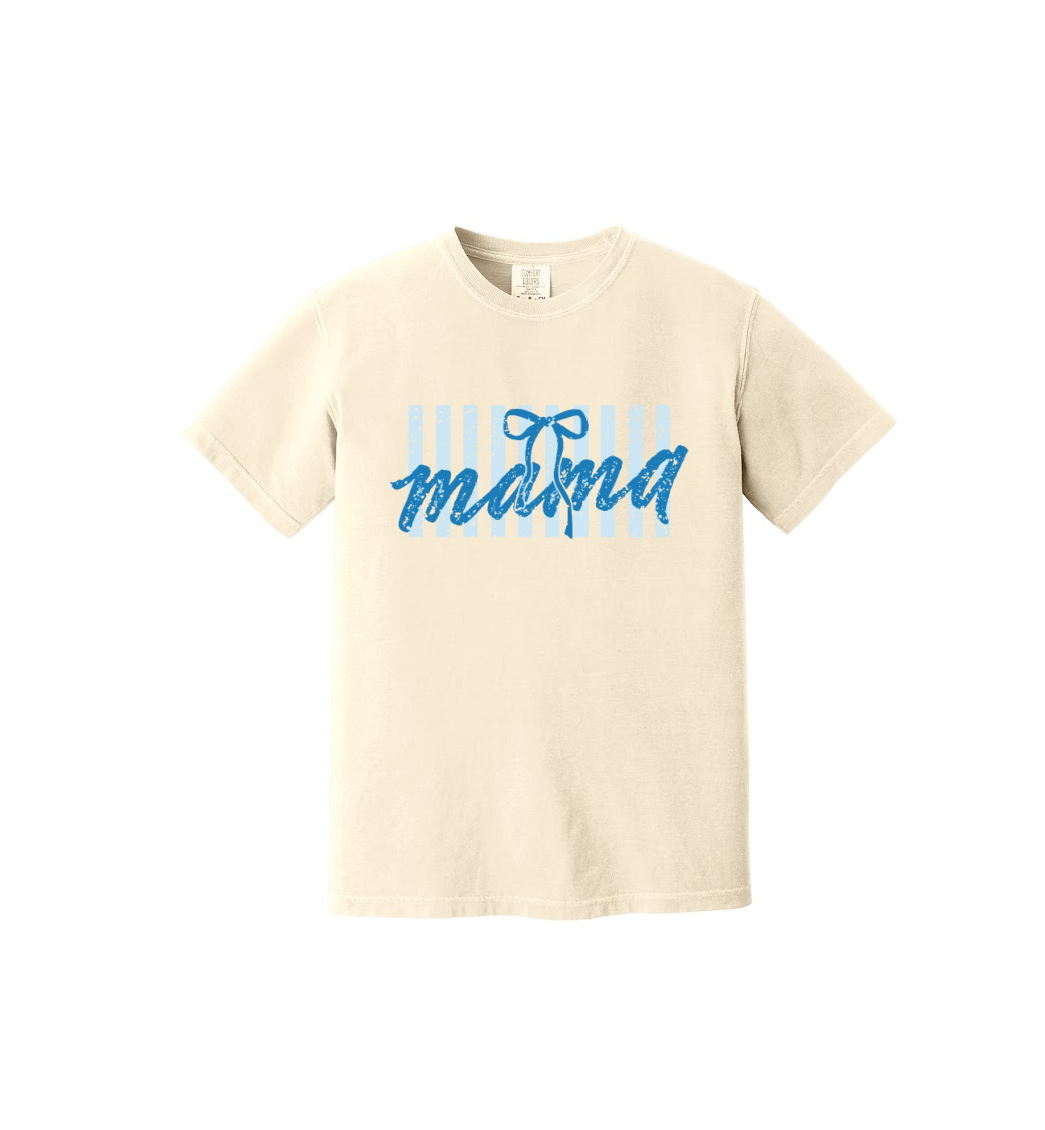 MAMA BLUE STRIPES - Comfort Colors® Heavyweight Ring Spun Tee 1717 (Copy)