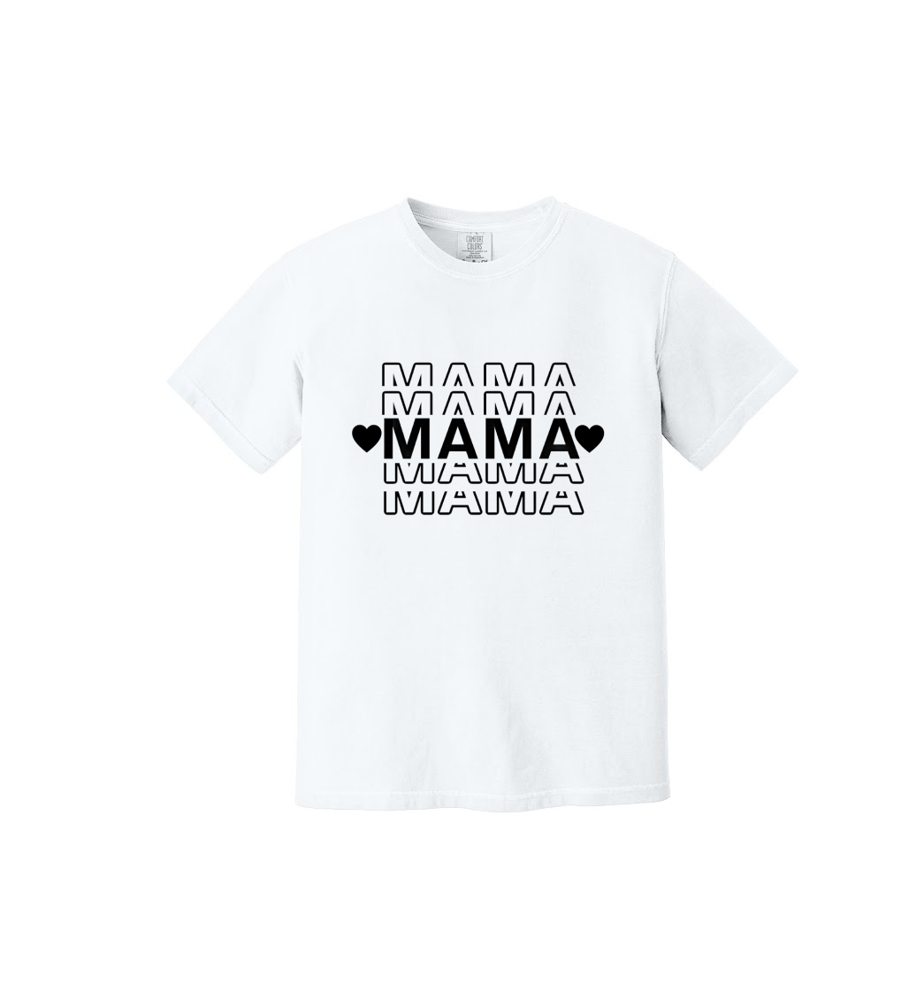 MAMA STACKED - Comfort Colors® Heavyweight Ring Spun Tee 1717