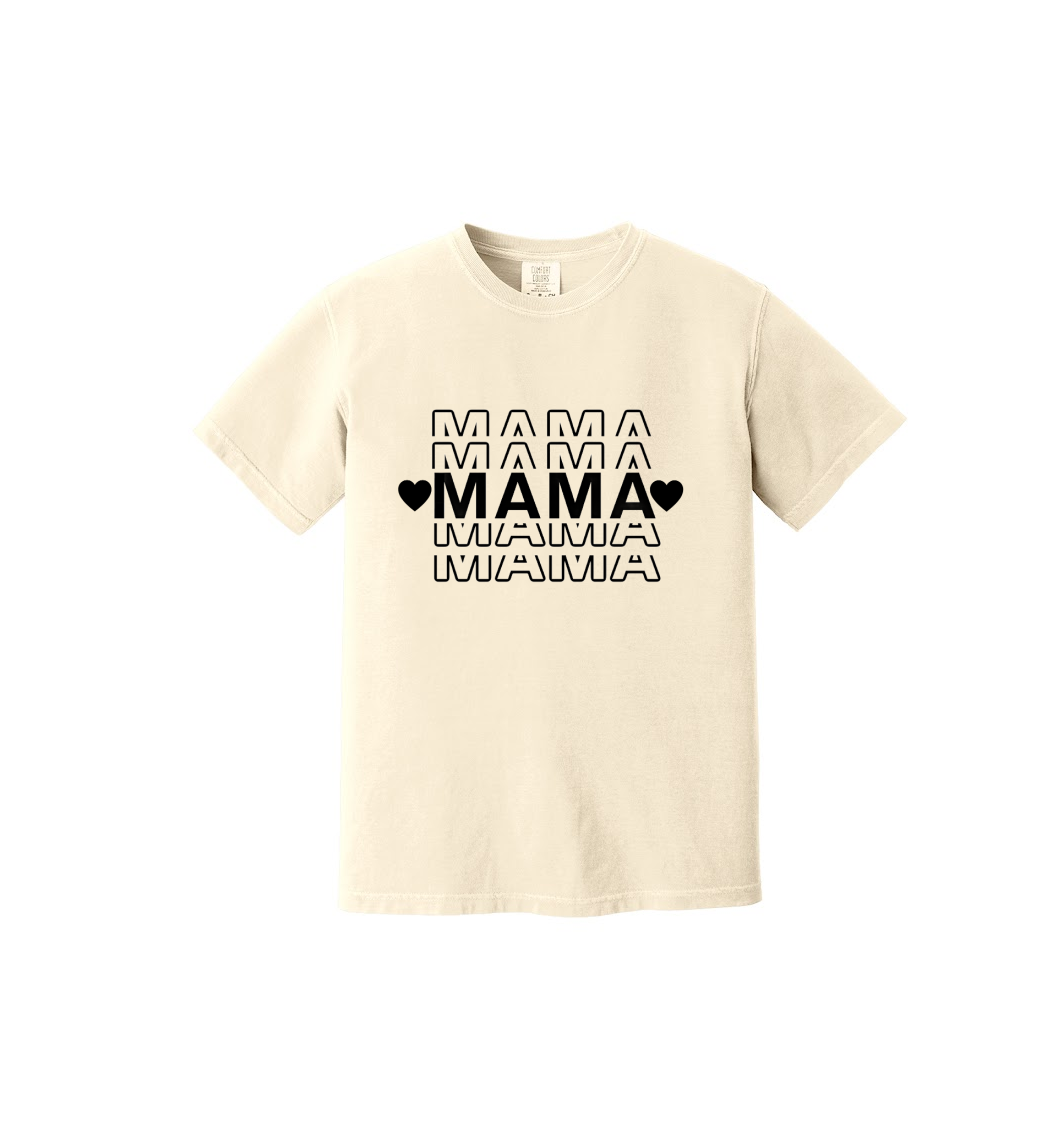 MAMA STACKED - Comfort Colors® Heavyweight Ring Spun Tee 1717