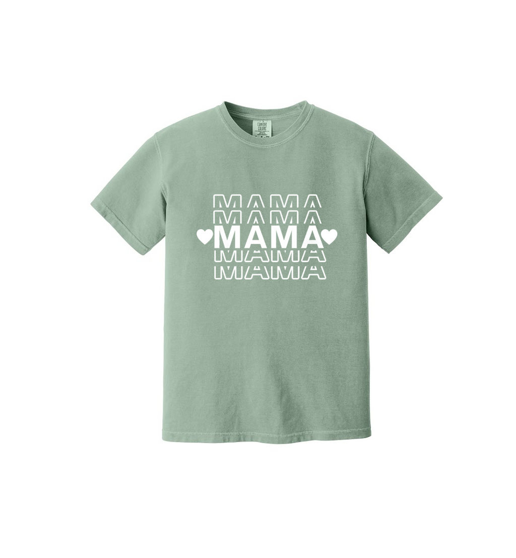 MAMA STACKED - Comfort Colors® Heavyweight Ring Spun Tee 1717