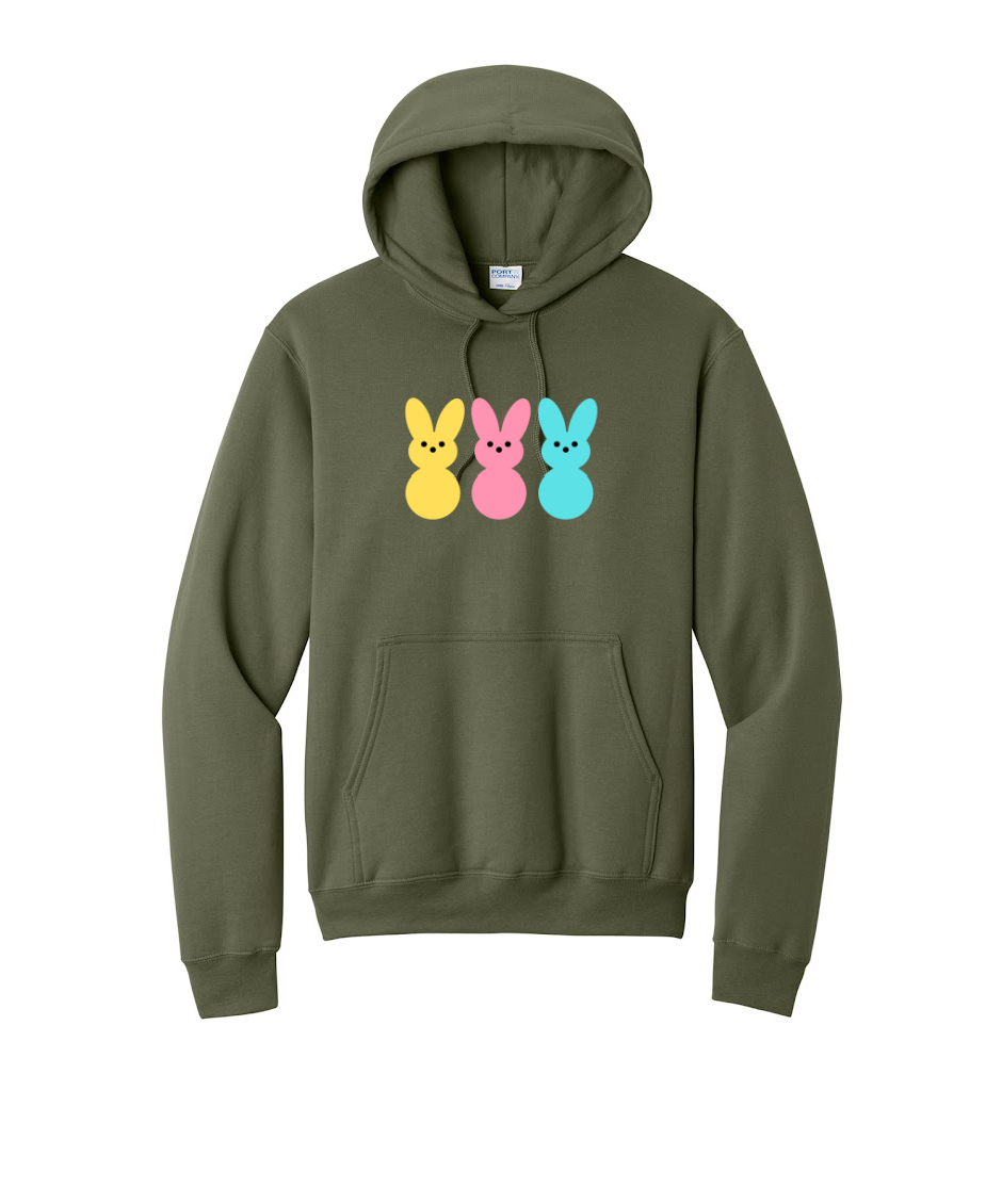 PEEPS- Port & Co™ Core Fleece Pullover HOODED Sweatshirt