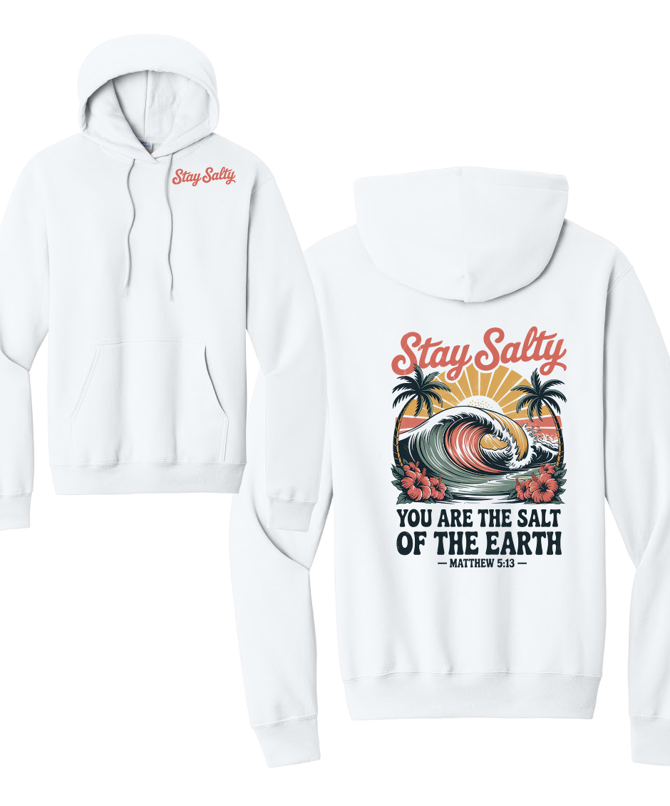 STAY SALTY- Port & Co™ Core Fleece Pullover HOODED Sweatshirt (Copy)