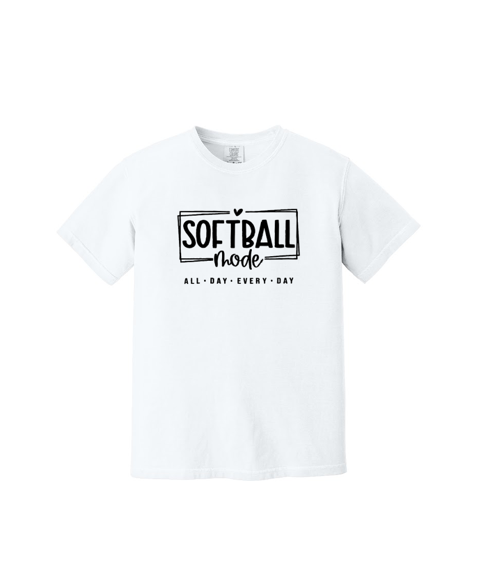 SOFTBALL MODE  - Comfort Colors® Heavyweight Ring Spun Tee 1717