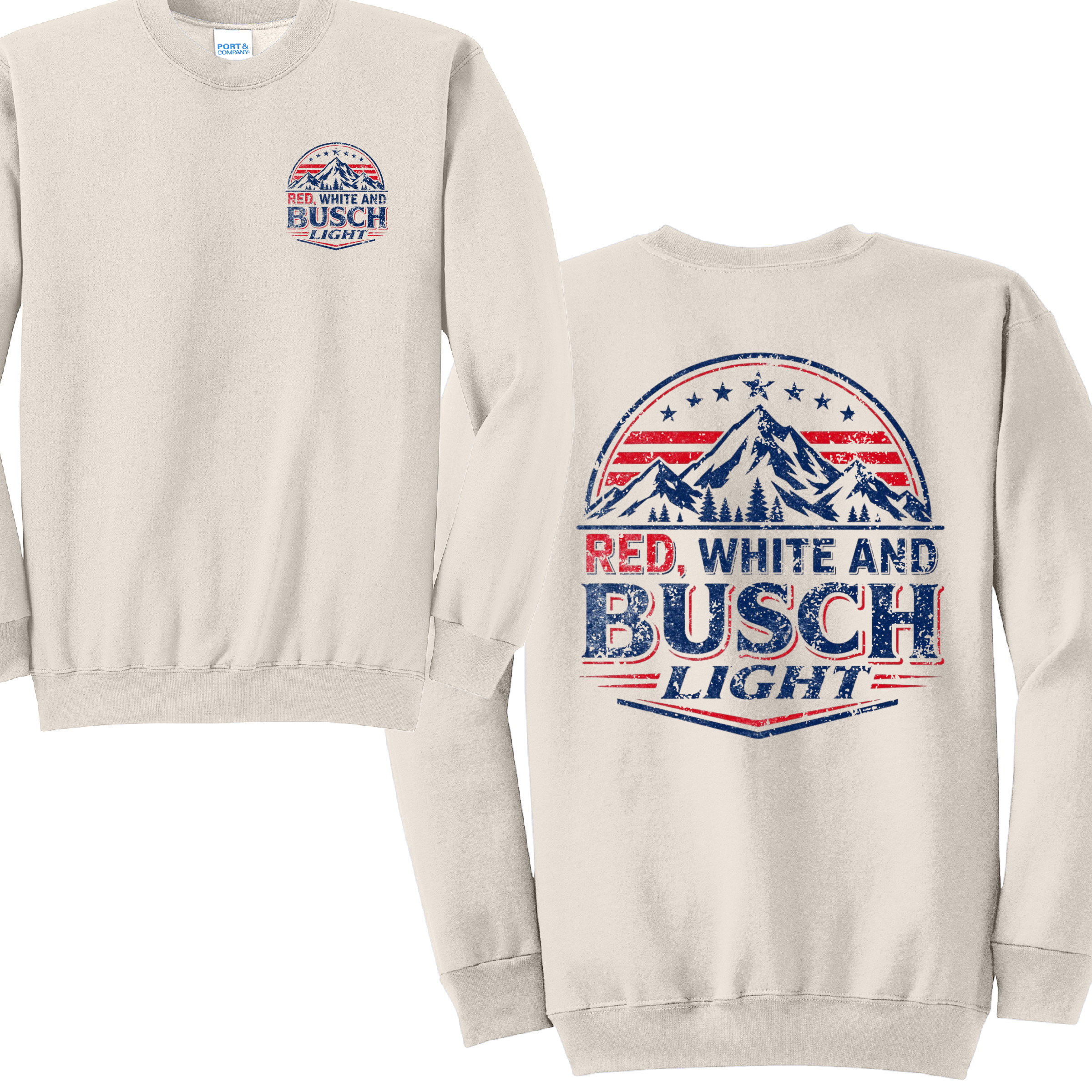 BUSCH- Port & Co™ Core Fleece Pullover CREW Sweatshirt
