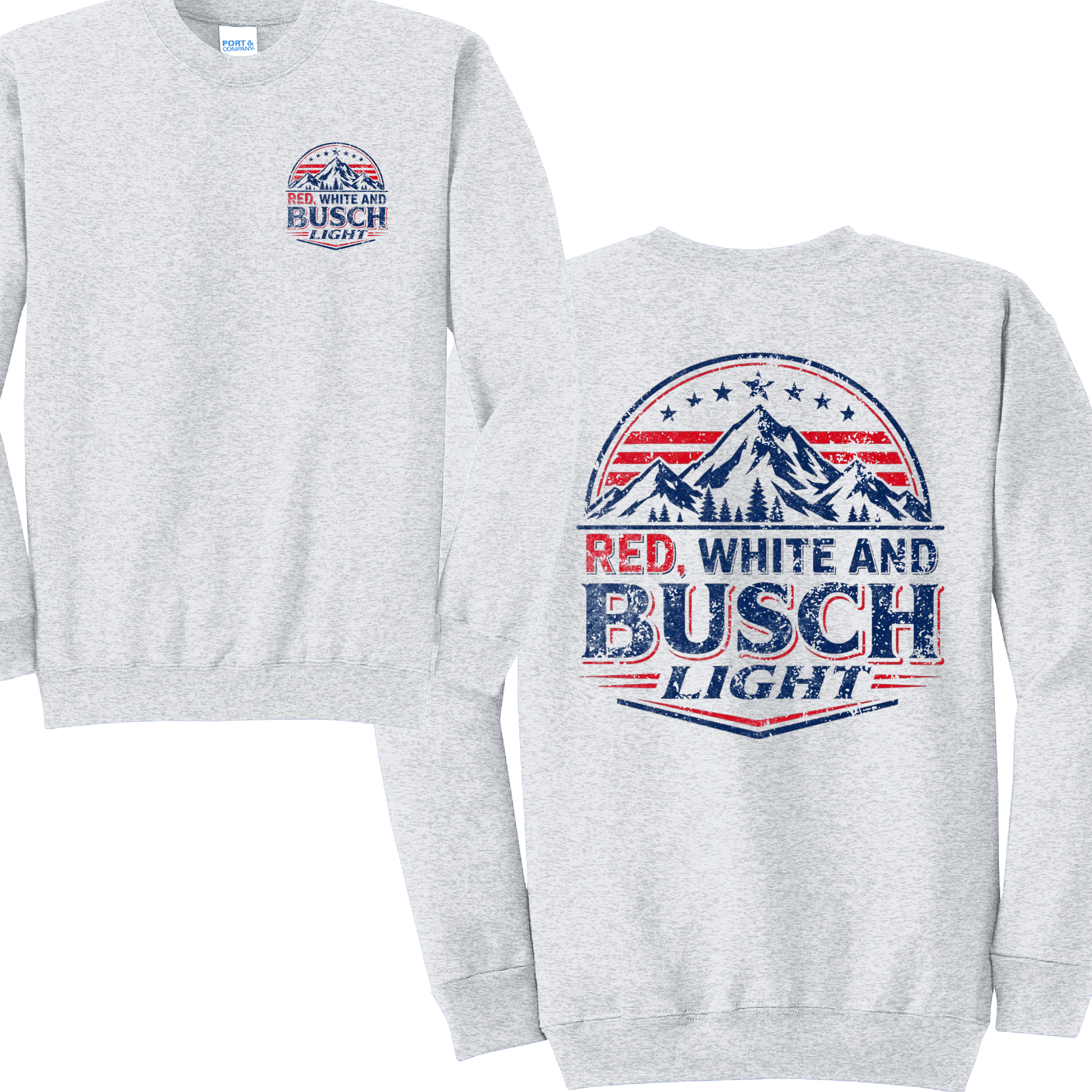 BUSCH- Port & Co™ Core Fleece Pullover CREW Sweatshirt