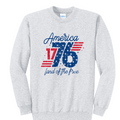 AMERICA 1776- Port & Co™ Core Fleece Pullover CREW Sweatshirt