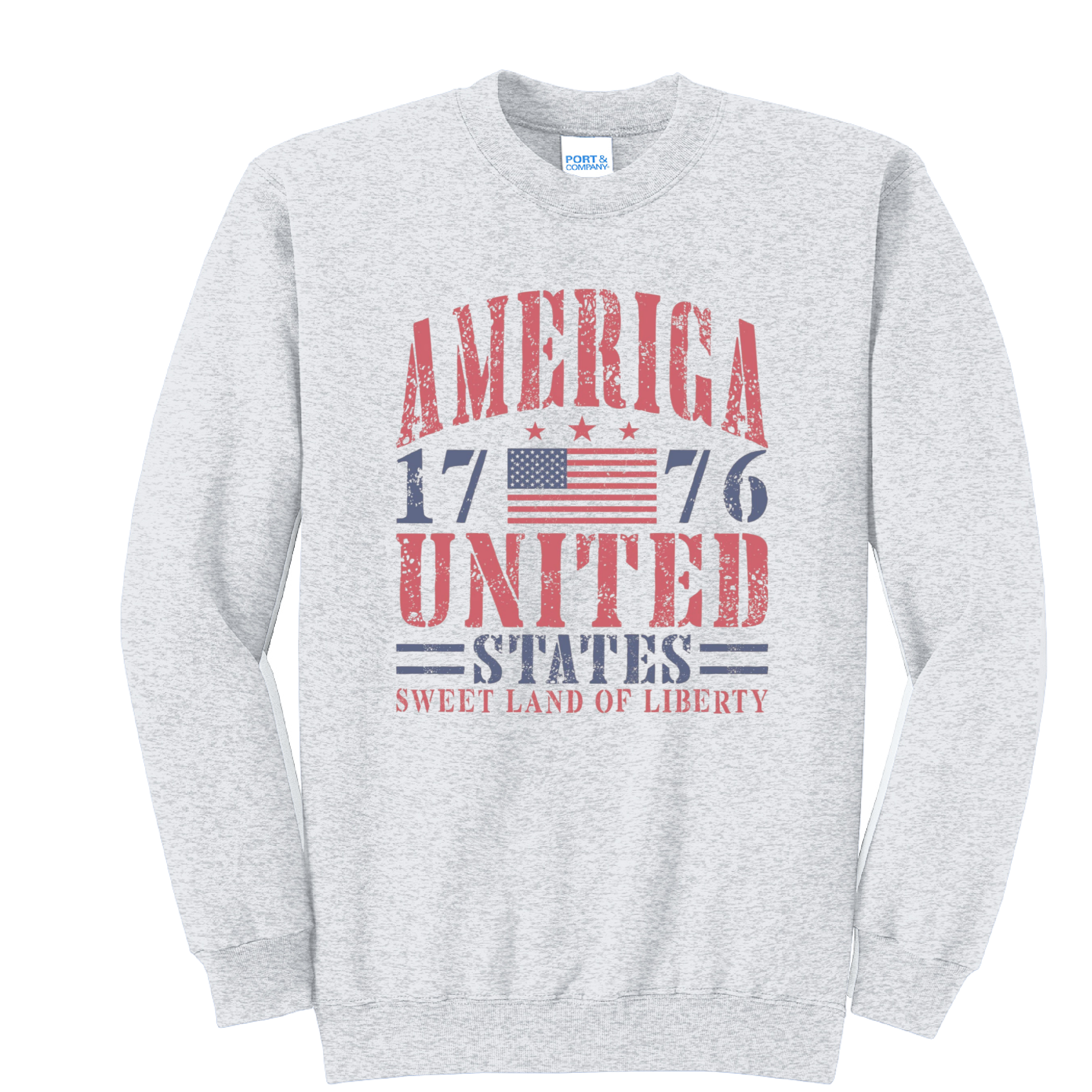 AMERICA UNITED- Port & Co™ Core Fleece Pullover CREW Sweatshirt