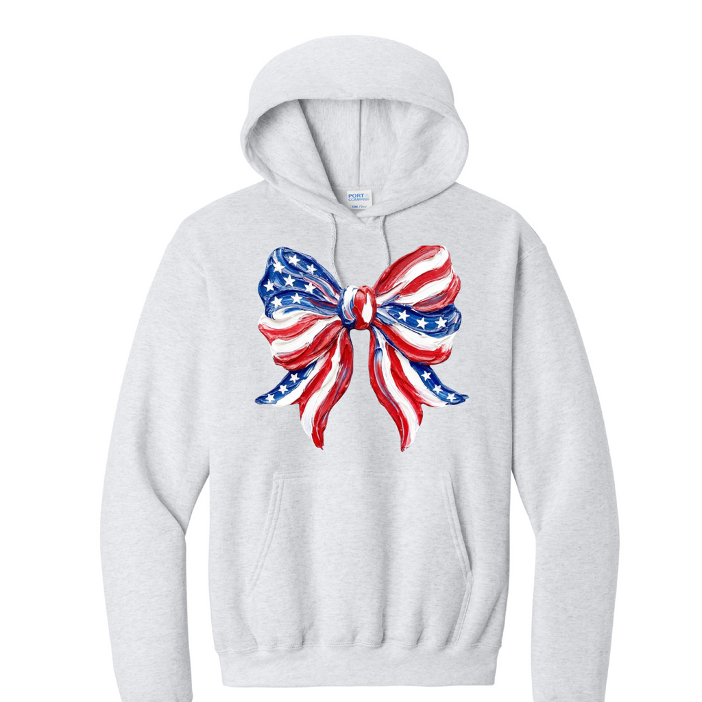BOW FLAG- Port & Co™ Core Fleece Pullover HOODED Sweatshirt