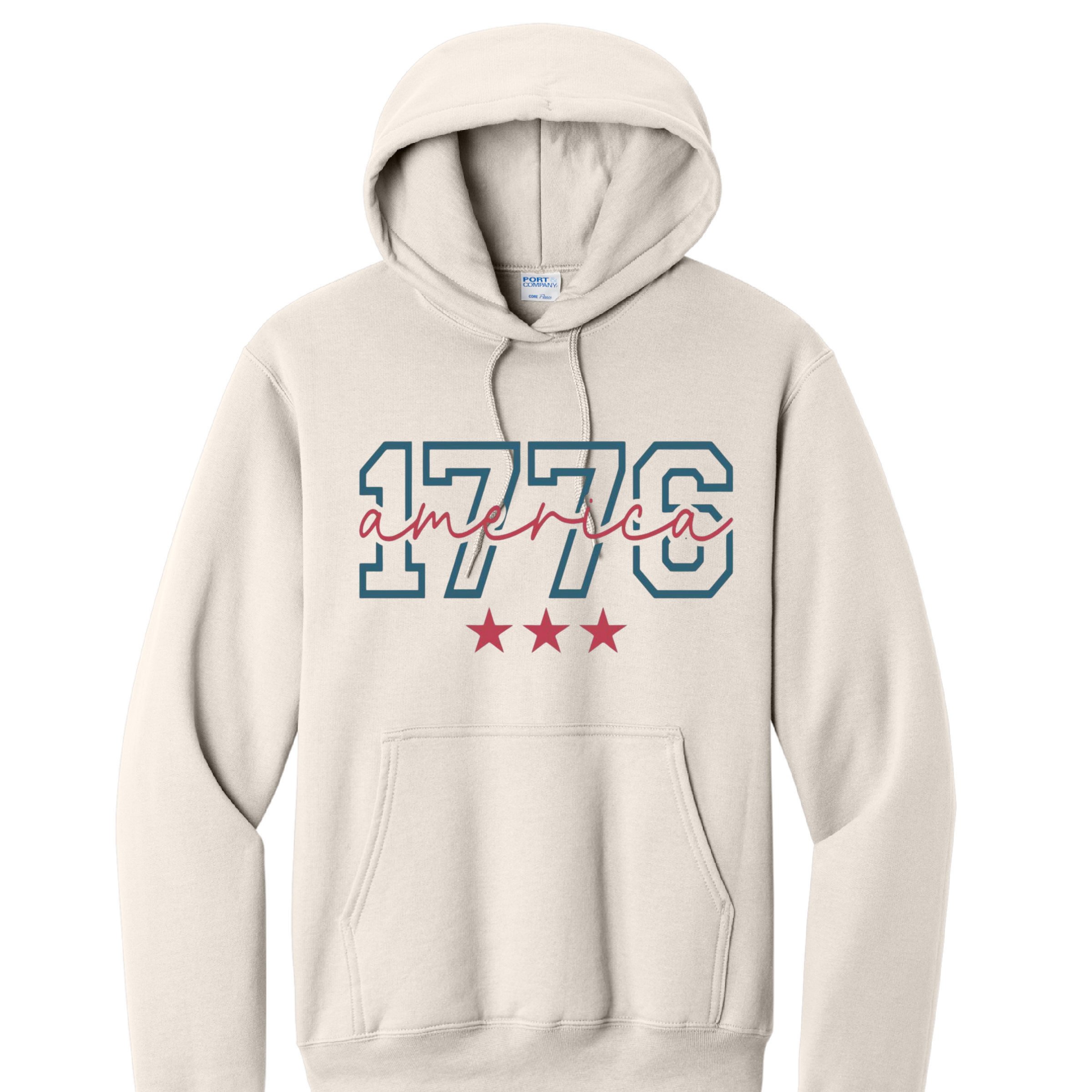 1776- Port & Co™ Core Fleece Pullover HOODED Sweatshirt