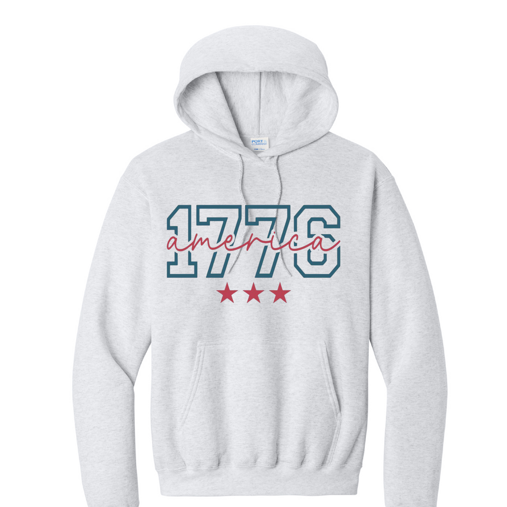 1776- Port & Co™ Core Fleece Pullover HOODED Sweatshirt