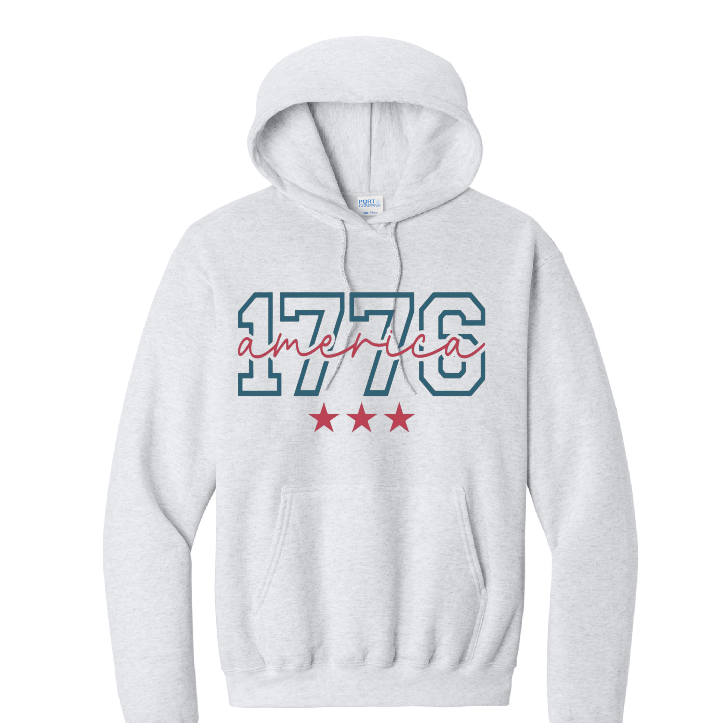 1776- Port & Co™ Core Fleece Pullover HOODED Sweatshirt