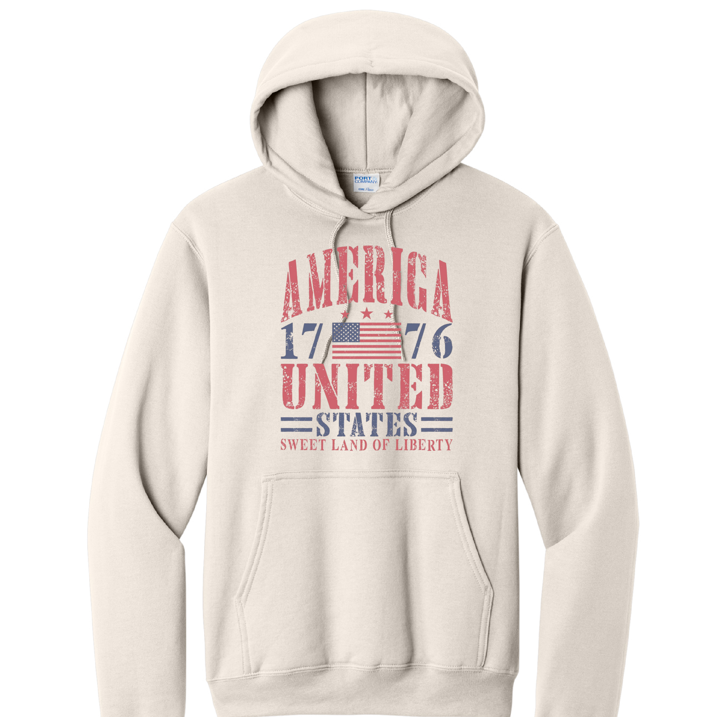 AMERICA UNITED- Port & Co™ Core Fleece Pullover HOODED Sweatshirt =
