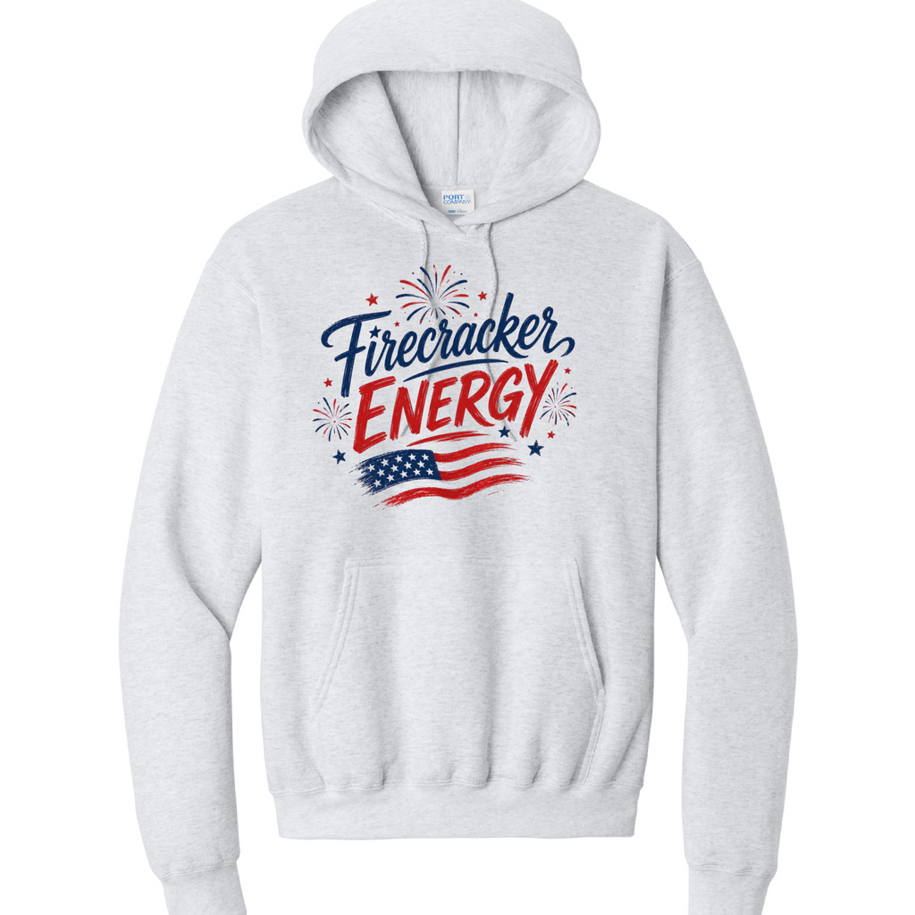 FIRECRACKER- Port & Co™ Core Fleece Pullover HOODED Sweatshirt