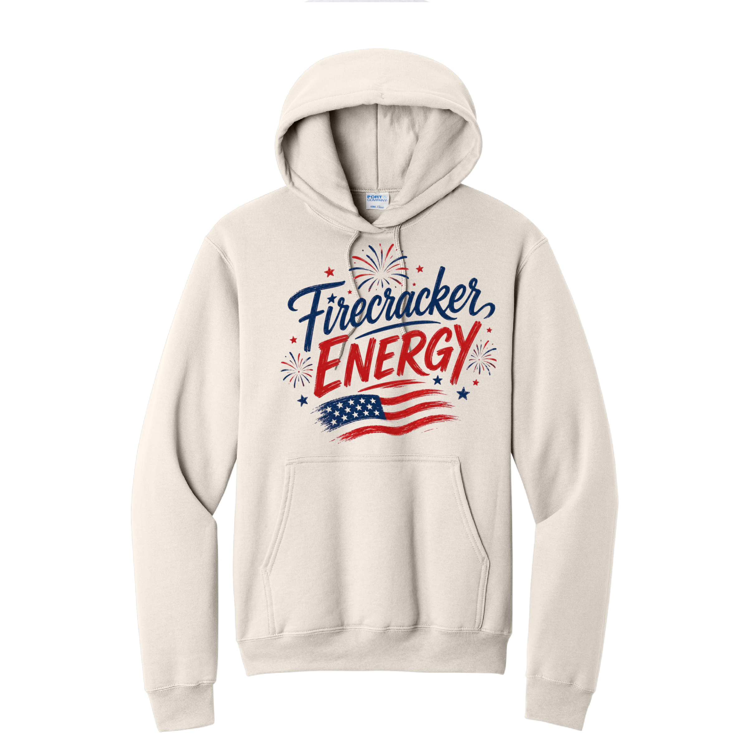 FIRECRACKER- Port & Co™ Core Fleece Pullover HOODED Sweatshirt