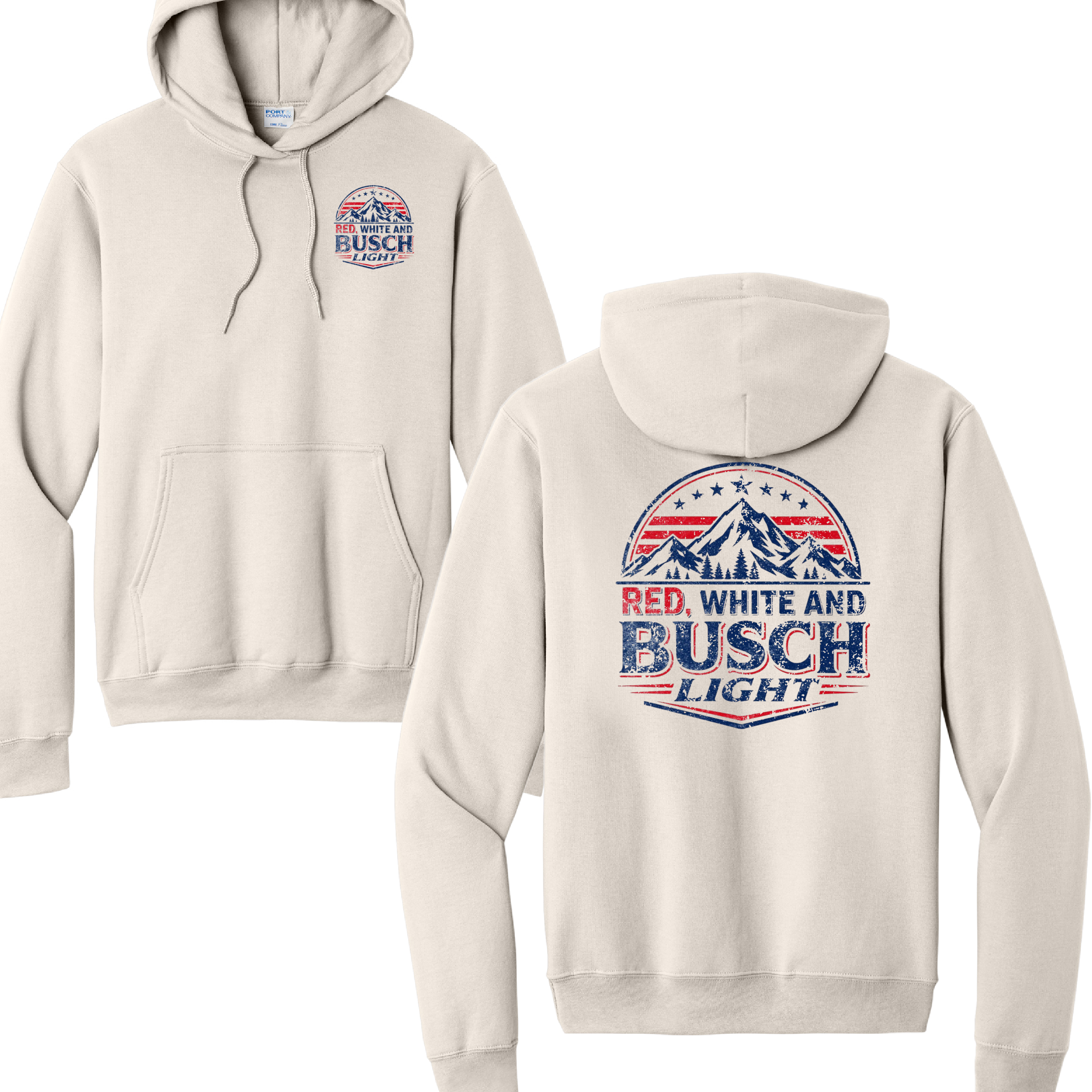 BUSCH- Port & Co™ Core Fleece Pullover HOODED Sweatshirt