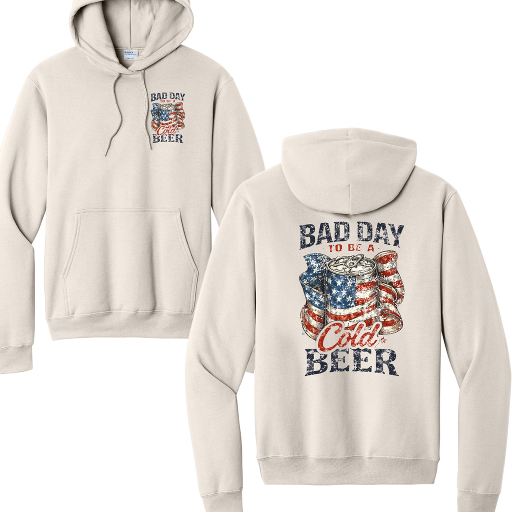 BAD DAY BEER- Port & Co™ Core Fleece Pullover HOODED Sweatshirt