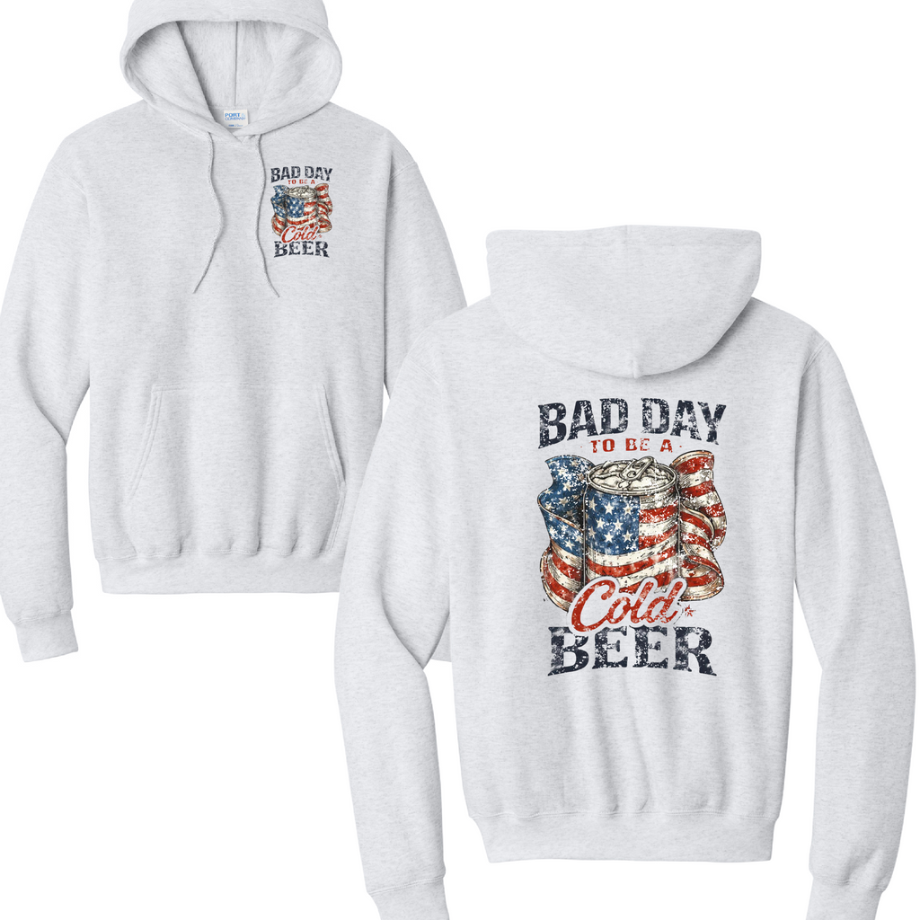 BAD DAY BEER- Port & Co™ Core Fleece Pullover HOODED Sweatshirt