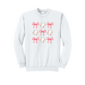 BASEBALLS AND BOWS - Port & Co™ Core Fleece Pullover CREW NECK Sweatshirt