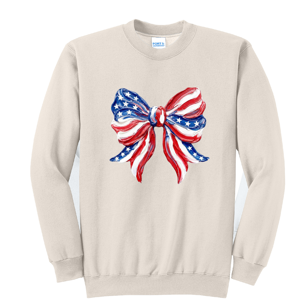 BOW FLAG - Port & Co™ Core Fleece Pullover CREW Sweatshirt