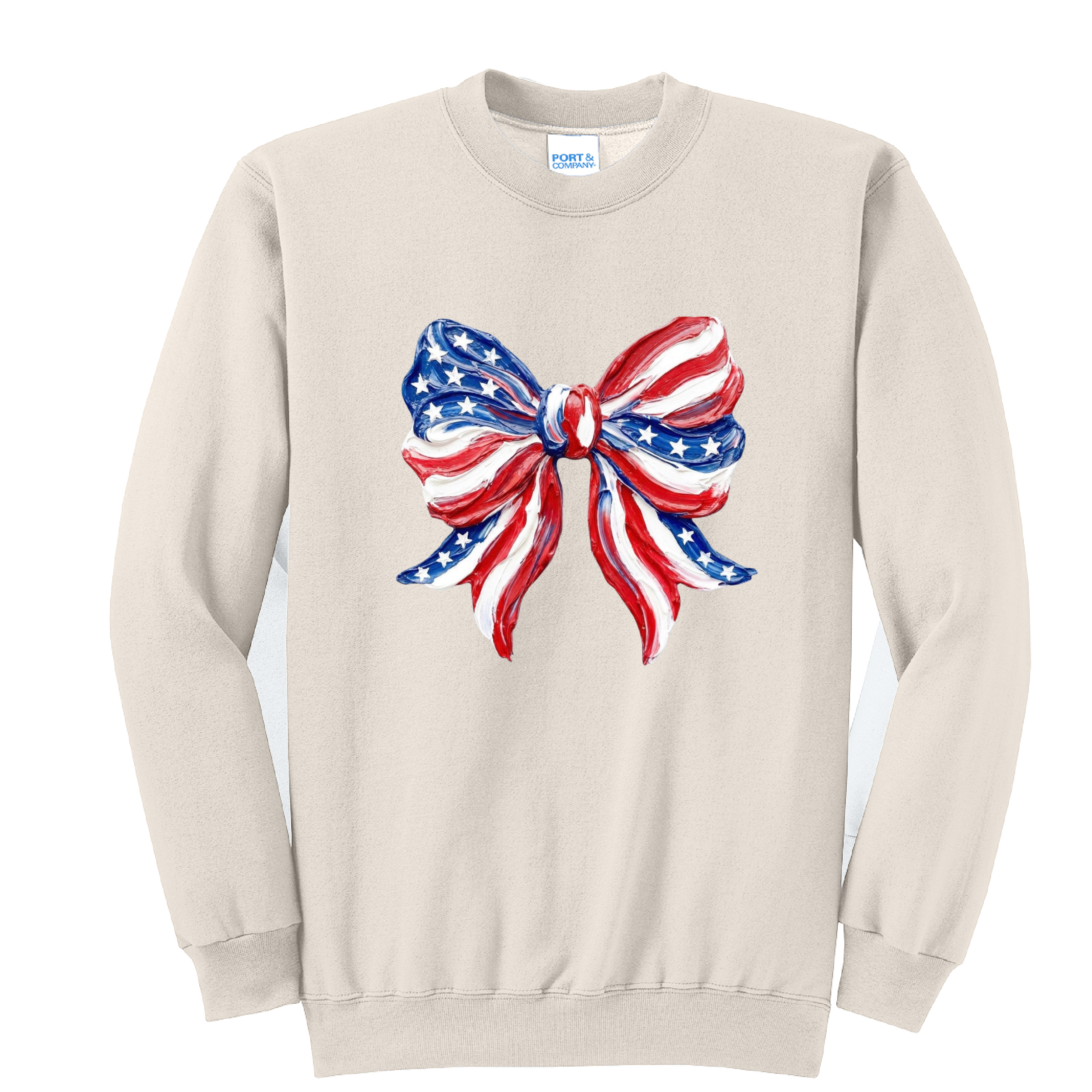 BOW FLAG - Port & Co™ Core Fleece Pullover CREW Sweatshirt