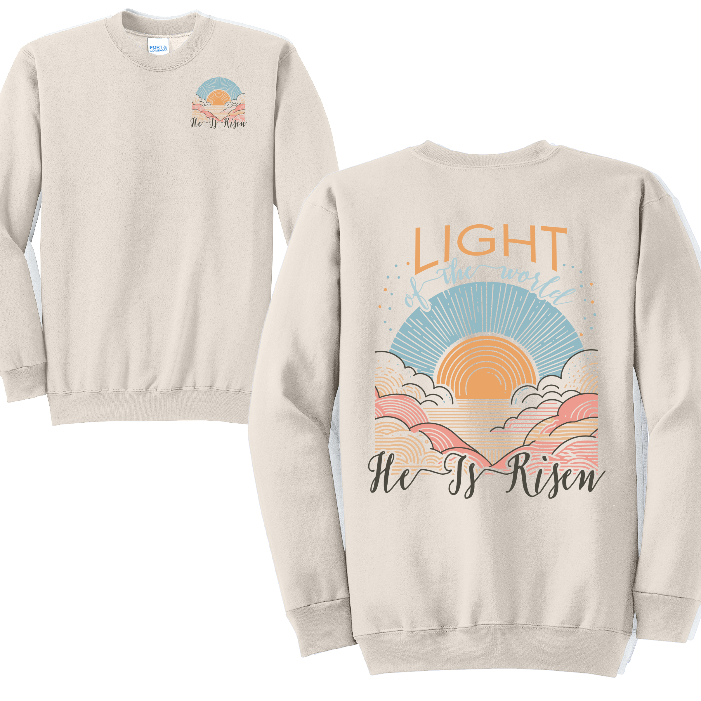 BE THE LIGHT 2 - Port & Co™ Core Fleece Pullover Crew Neck Sweatshirt
